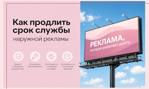 Как продлить срок службы наружной рекламы в  Мариинске